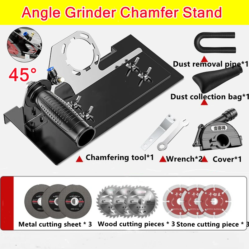 Angle Grinder Stand Holder - 45° Angle Grinder Chamfer Stand Bracket