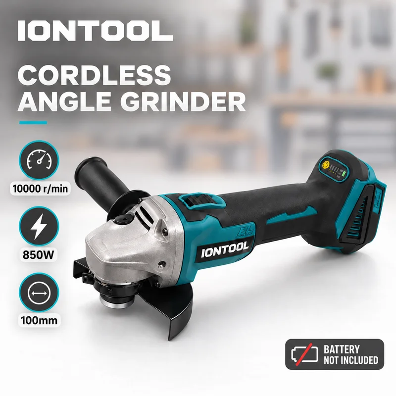 Brushless Grinder 100Mm 850W - IONTOOL Portable Cordless Angle Grinder 100mm